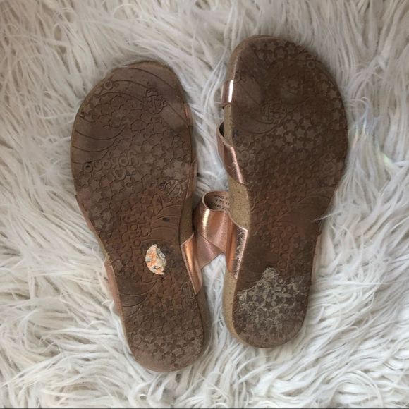 Yokono Spain Rose Gold Copper Strappy Leather Sandals 6 - Picture 6 of 8